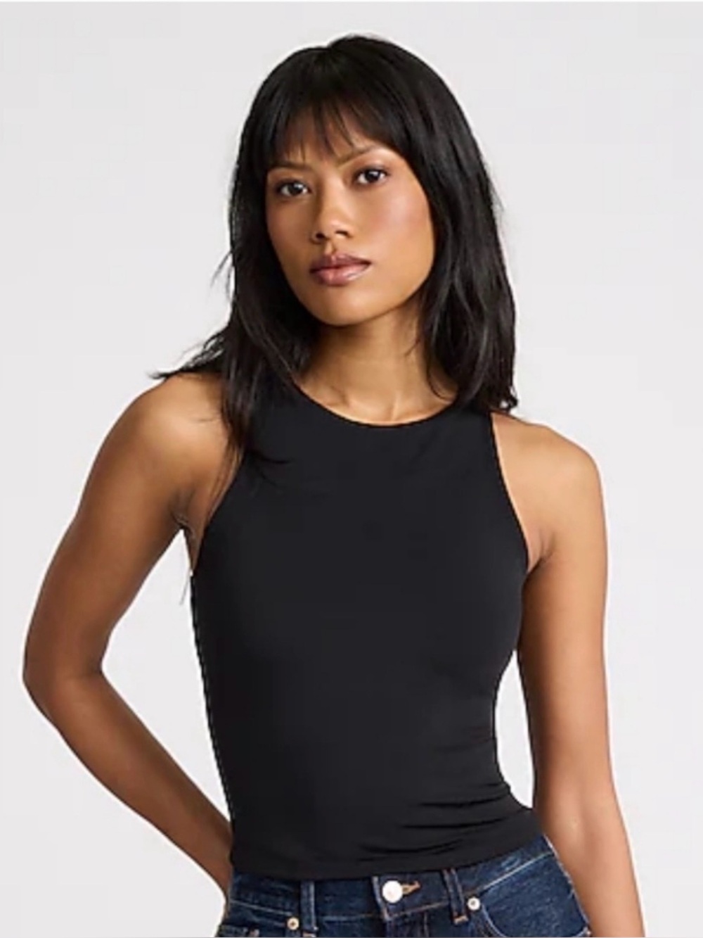 Express Body Contour High Neck Cropped Tank size small